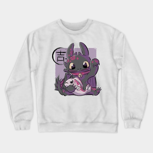 Maneki Toothless Crewneck Sweatshirt by xMorfina